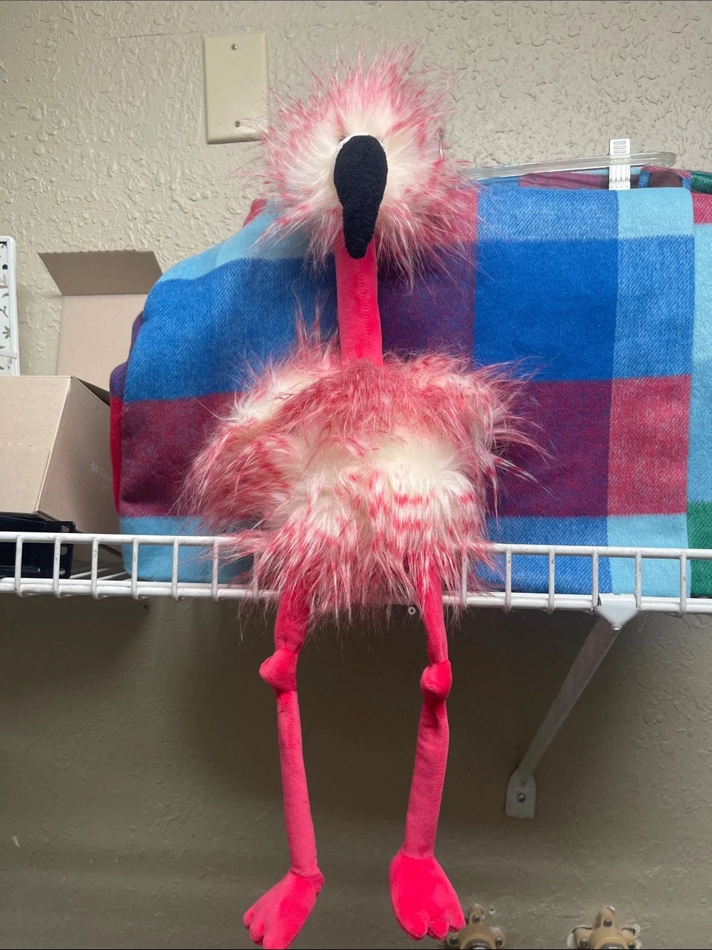 Jellycat Pink Fuzzy Flamingo